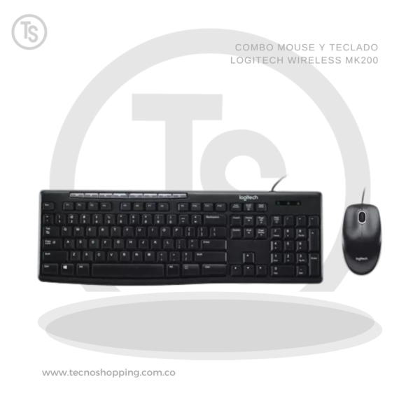 COMBO MOUSE Y TECLADO LOGITECH WIRELESS MK200