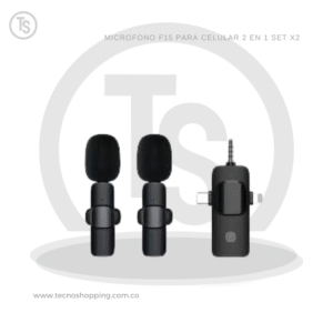 MICROFONO F15 PARA CELULAR 2 EN 1 SET X2
