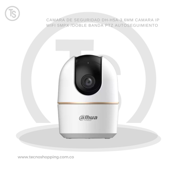 CAMARA DE SEGURIDAD DH-H5A-3.6MM CAMARA IP WIFI 5MPX /DOBLE BANDA PTZ AUTOSEGUIMIENTO